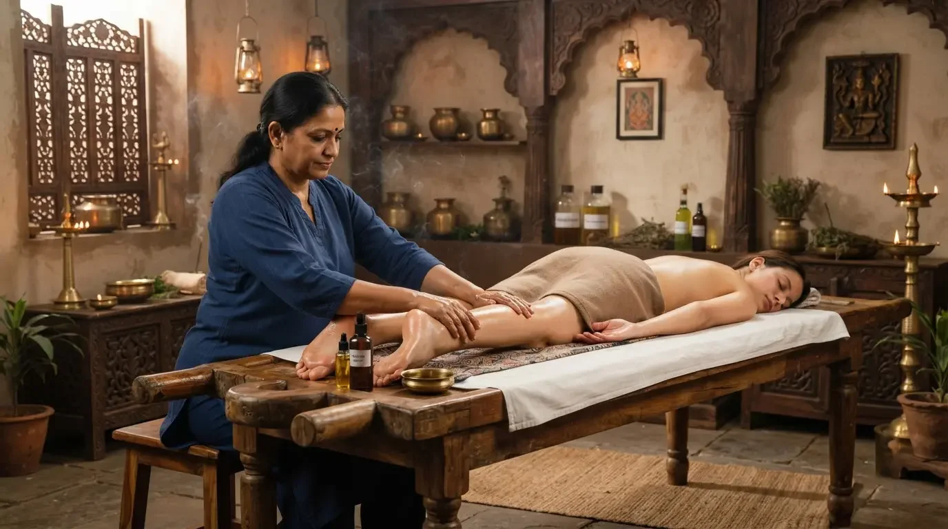 One Hand & One Leg Massage