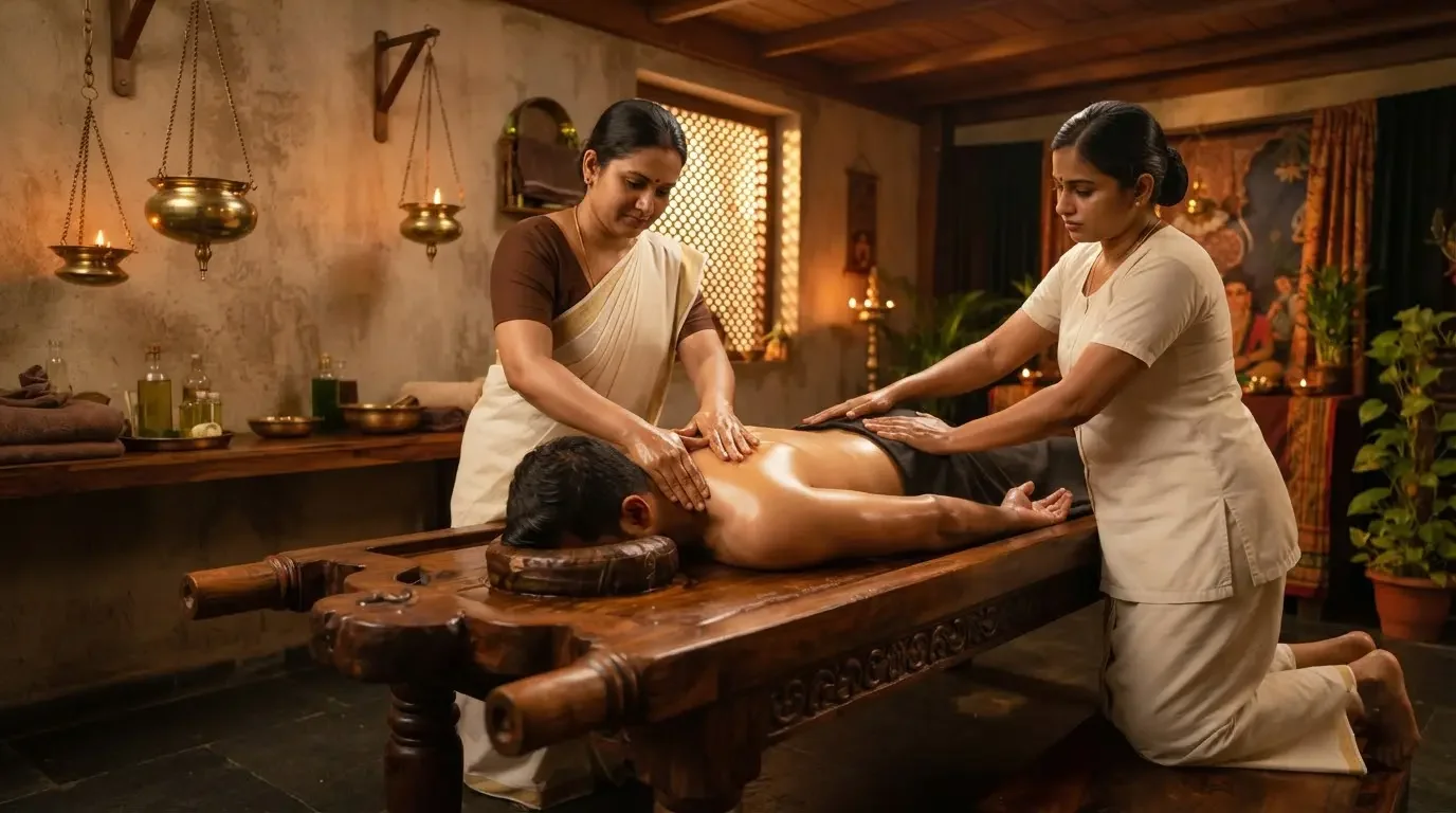 Cervical, Lower Back, One Shoulder & Both Hands Massage