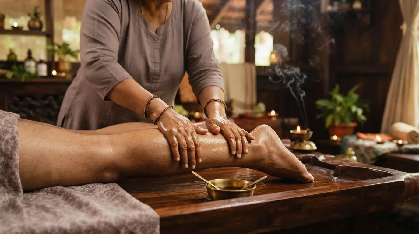 One Hand & One Leg Massage